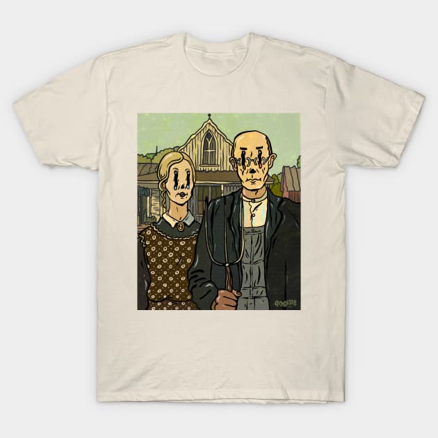 Wiggly American Gothic T-Shirt by amaeore